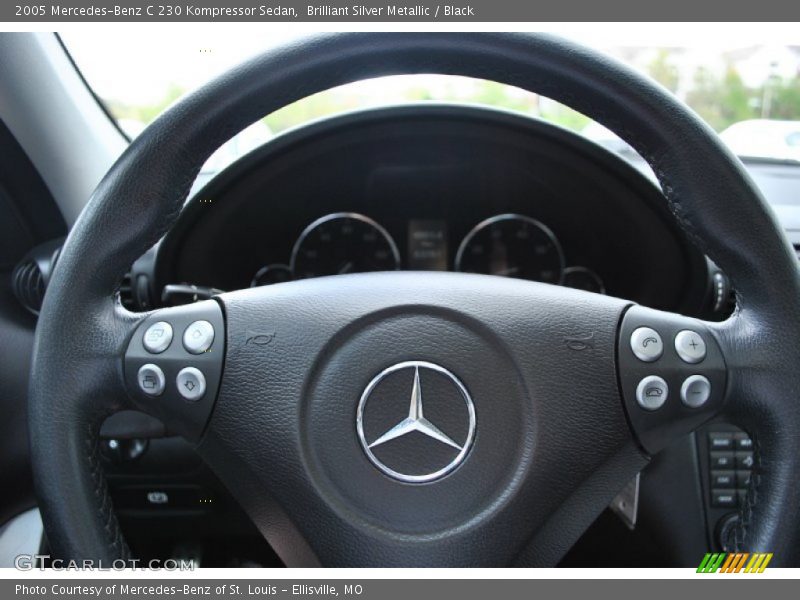 Brilliant Silver Metallic / Black 2005 Mercedes-Benz C 230 Kompressor Sedan