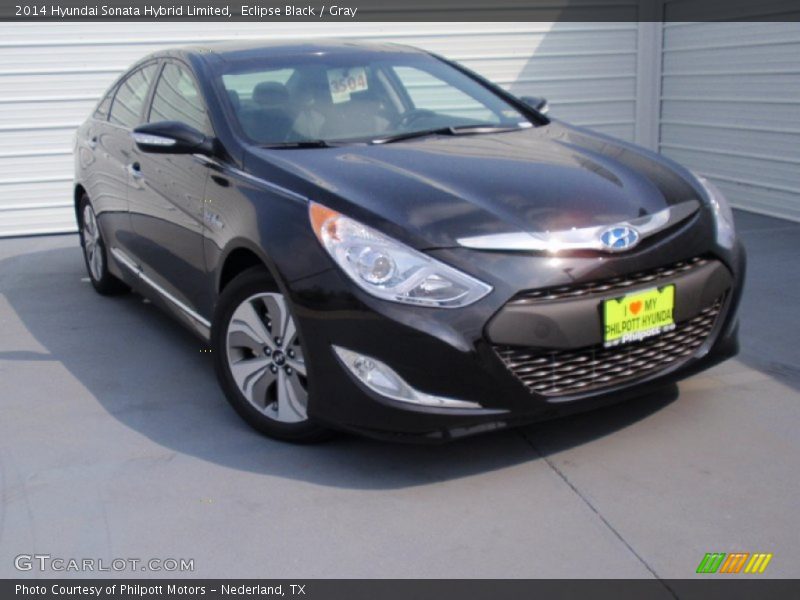 Eclipse Black / Gray 2014 Hyundai Sonata Hybrid Limited