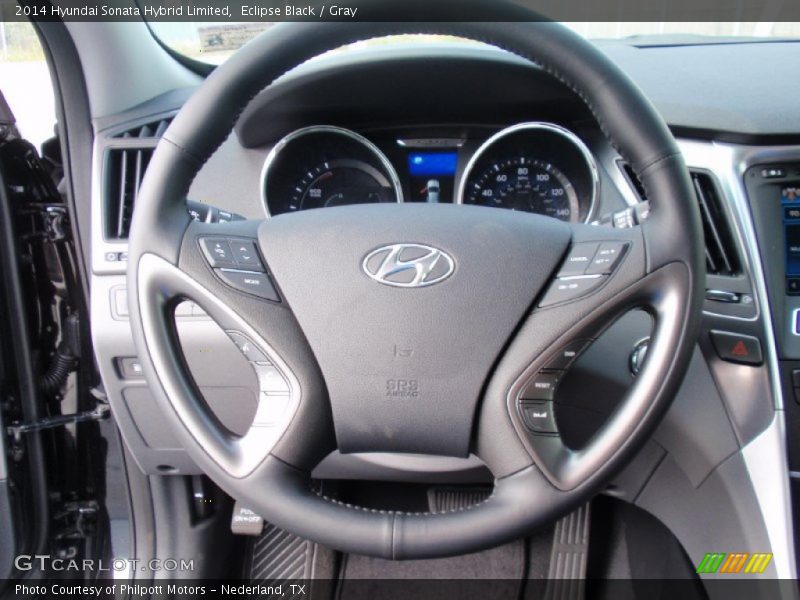 Eclipse Black / Gray 2014 Hyundai Sonata Hybrid Limited