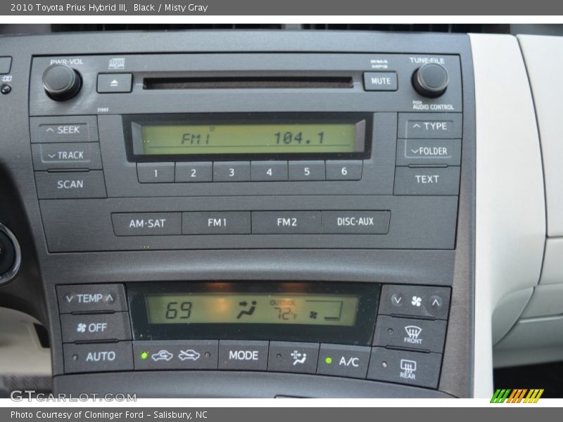 Black / Misty Gray 2010 Toyota Prius Hybrid III