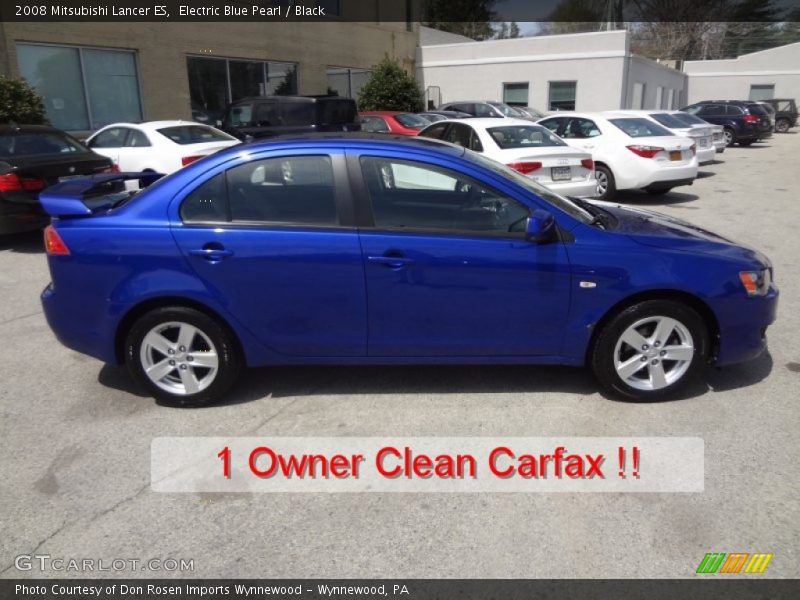Electric Blue Pearl / Black 2008 Mitsubishi Lancer ES