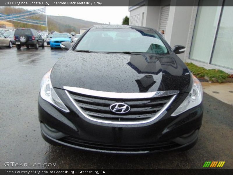 Phantom Black Metallic / Gray 2014 Hyundai Sonata GLS