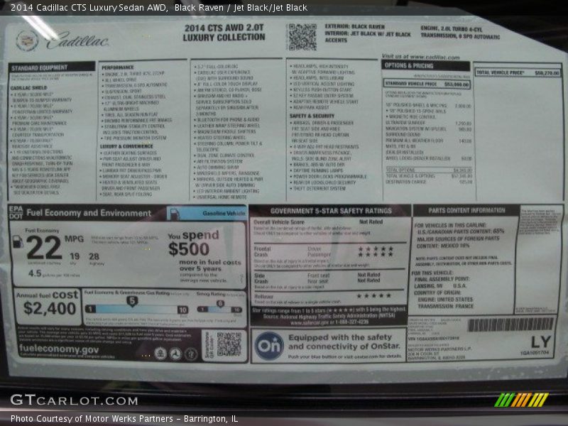 Black Raven / Jet Black/Jet Black 2014 Cadillac CTS Luxury Sedan AWD