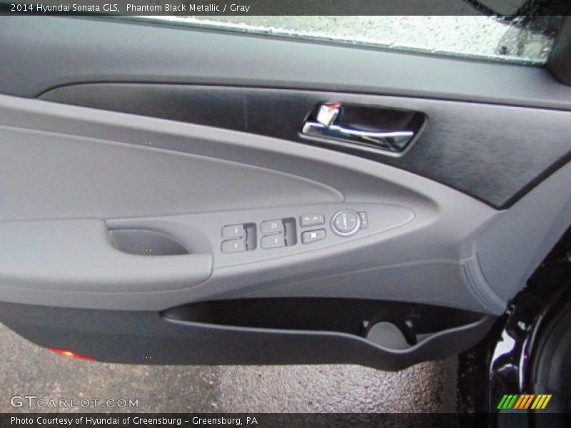 Phantom Black Metallic / Gray 2014 Hyundai Sonata GLS
