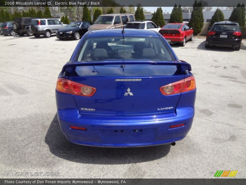 Electric Blue Pearl / Black 2008 Mitsubishi Lancer ES