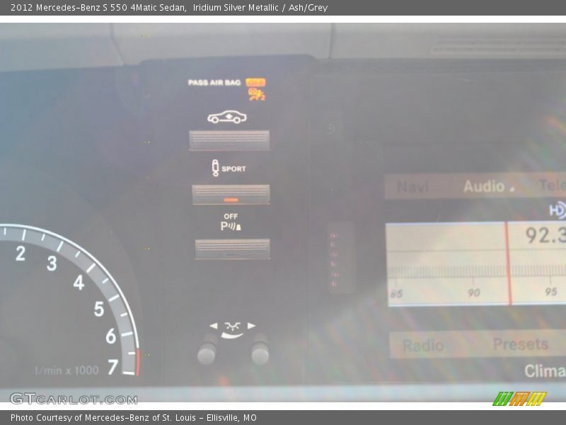 Iridium Silver Metallic / Ash/Grey 2012 Mercedes-Benz S 550 4Matic Sedan