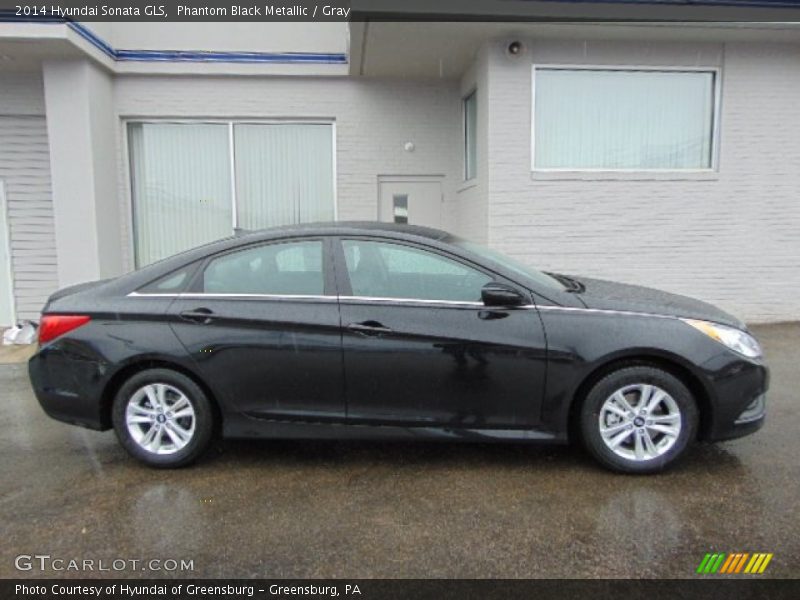 Phantom Black Metallic / Gray 2014 Hyundai Sonata GLS
