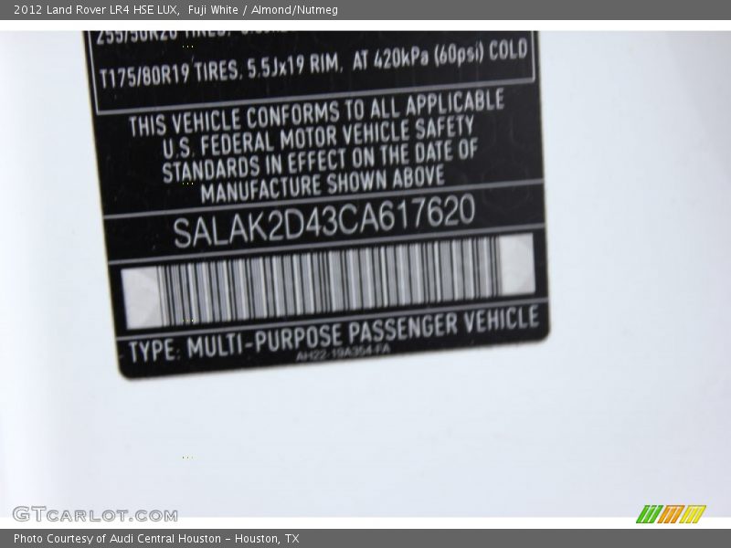 Fuji White / Almond/Nutmeg 2012 Land Rover LR4 HSE LUX