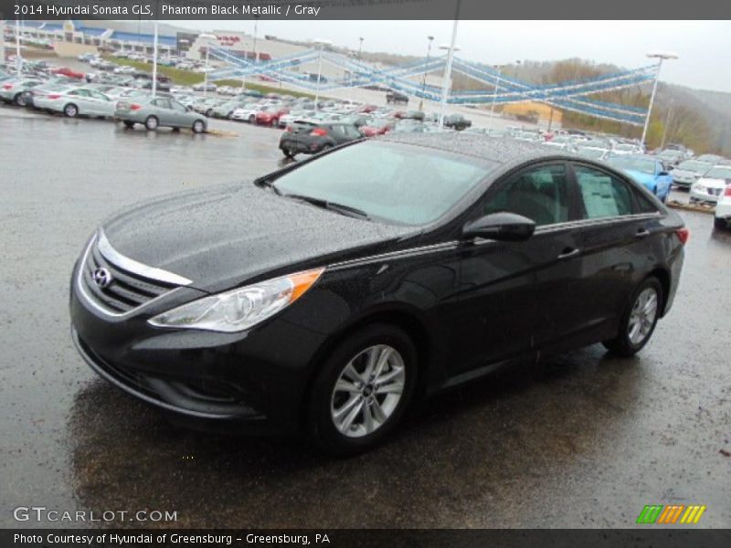 Phantom Black Metallic / Gray 2014 Hyundai Sonata GLS