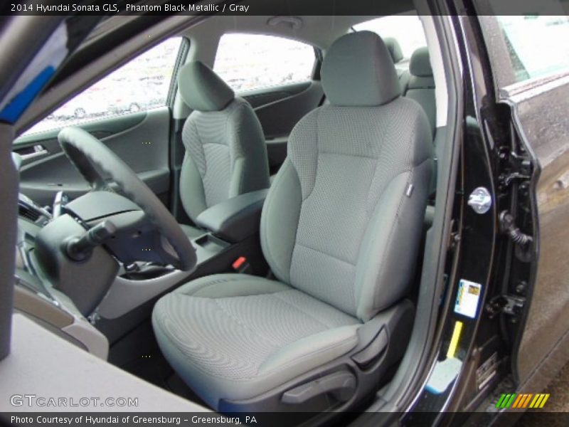 Phantom Black Metallic / Gray 2014 Hyundai Sonata GLS