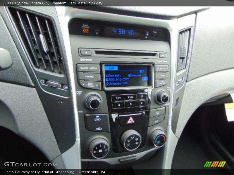 Phantom Black Metallic / Gray 2014 Hyundai Sonata GLS