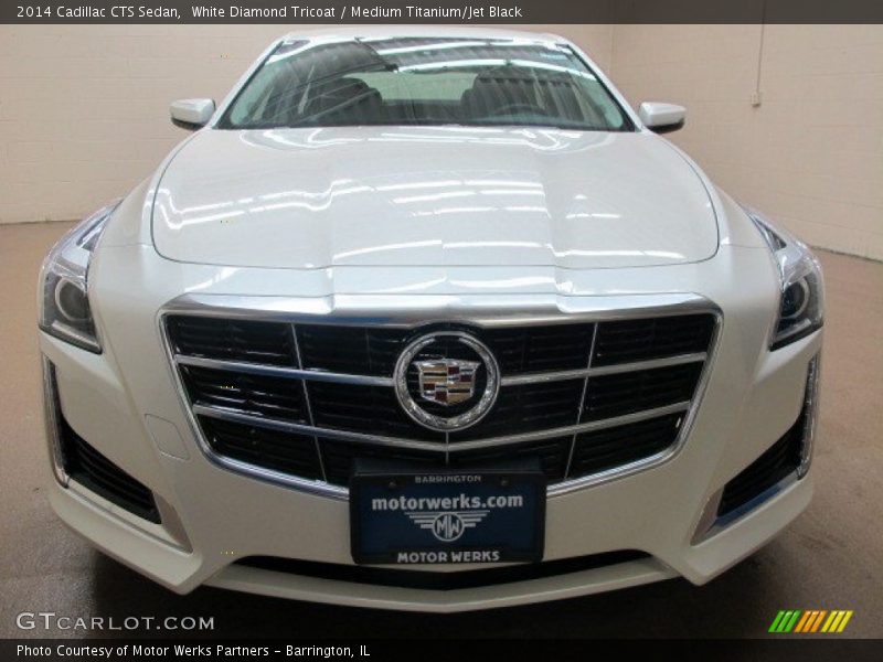 White Diamond Tricoat / Medium Titanium/Jet Black 2014 Cadillac CTS Sedan