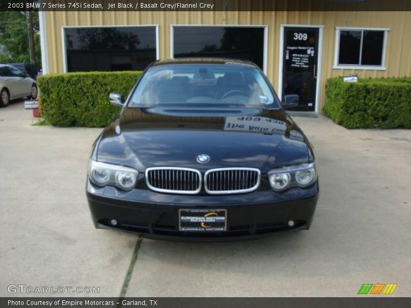 Jet Black / Basalt Grey/Flannel Grey 2003 BMW 7 Series 745i Sedan