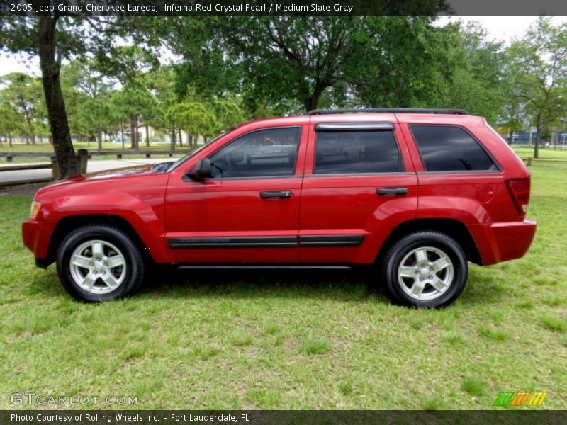Inferno Red Crystal Pearl / Medium Slate Gray 2005 Jeep Grand Cherokee Laredo