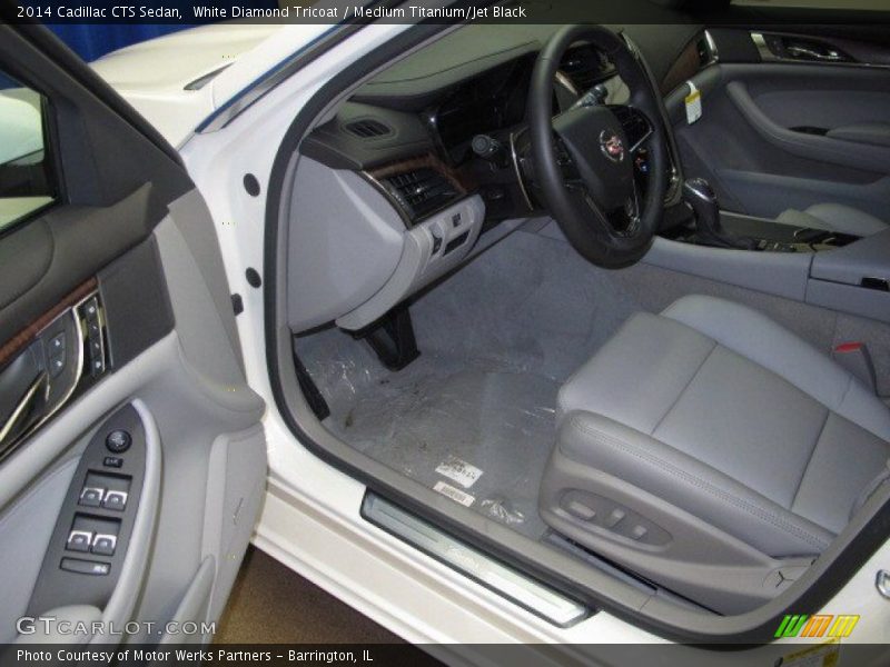 White Diamond Tricoat / Medium Titanium/Jet Black 2014 Cadillac CTS Sedan