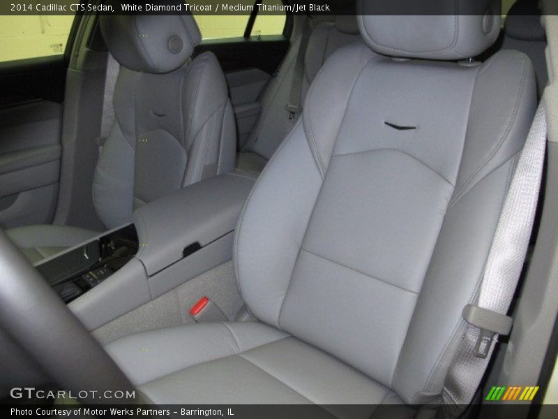 White Diamond Tricoat / Medium Titanium/Jet Black 2014 Cadillac CTS Sedan