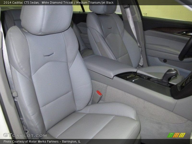 White Diamond Tricoat / Medium Titanium/Jet Black 2014 Cadillac CTS Sedan