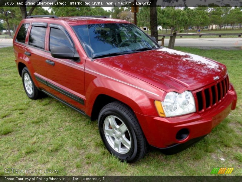 Inferno Red Crystal Pearl / Medium Slate Gray 2005 Jeep Grand Cherokee Laredo