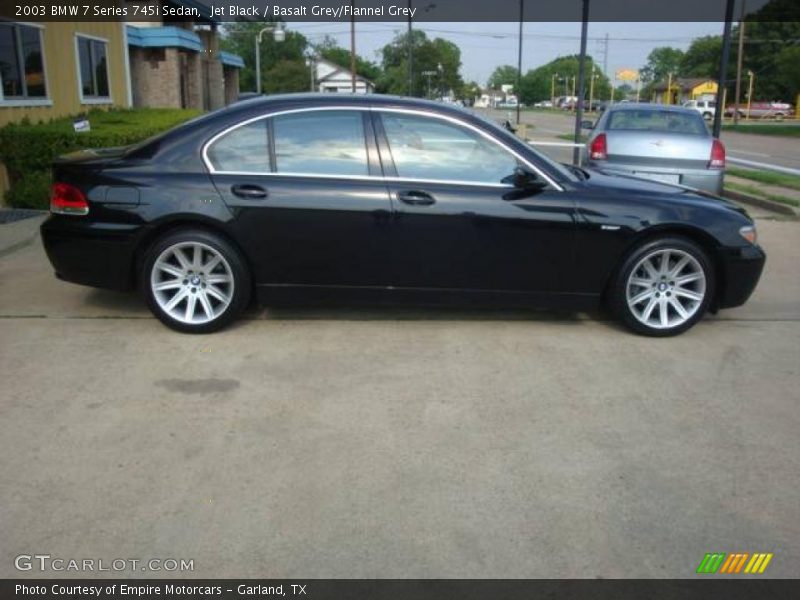 Jet Black / Basalt Grey/Flannel Grey 2003 BMW 7 Series 745i Sedan