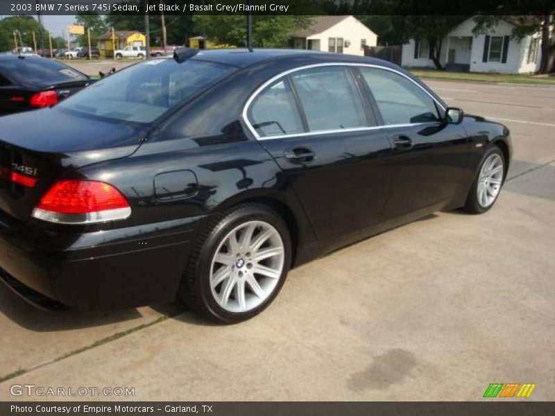 Jet Black / Basalt Grey/Flannel Grey 2003 BMW 7 Series 745i Sedan