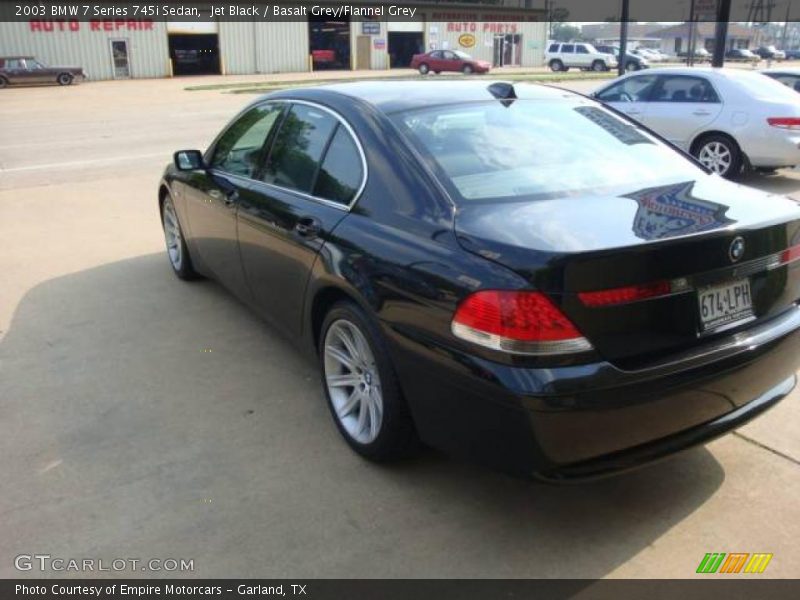 Jet Black / Basalt Grey/Flannel Grey 2003 BMW 7 Series 745i Sedan