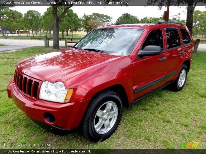 Inferno Red Crystal Pearl / Medium Slate Gray 2005 Jeep Grand Cherokee Laredo