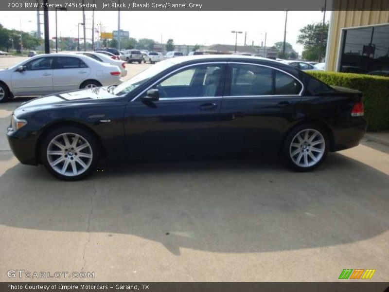 Jet Black / Basalt Grey/Flannel Grey 2003 BMW 7 Series 745i Sedan