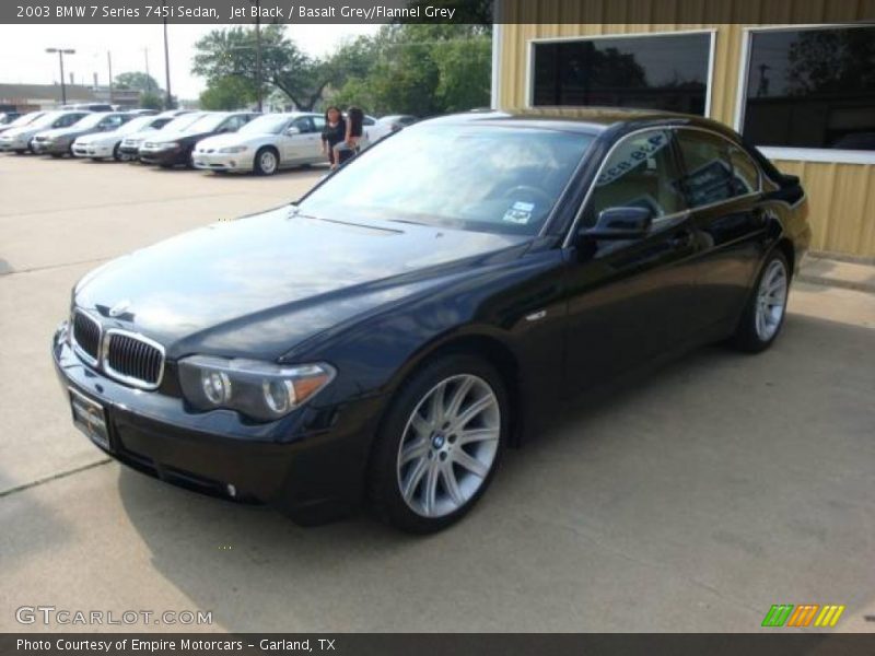 Jet Black / Basalt Grey/Flannel Grey 2003 BMW 7 Series 745i Sedan