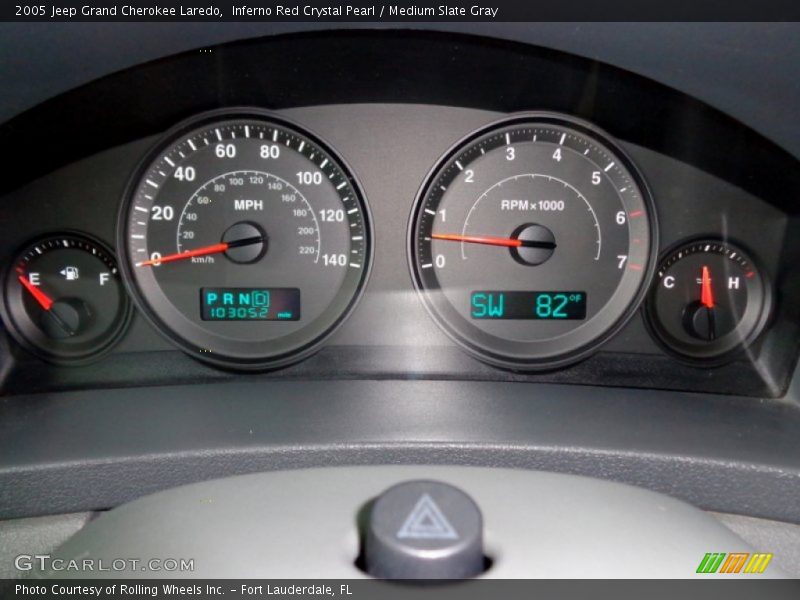 Inferno Red Crystal Pearl / Medium Slate Gray 2005 Jeep Grand Cherokee Laredo