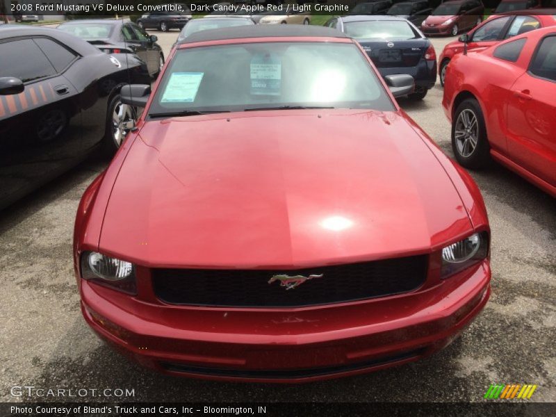 Dark Candy Apple Red / Light Graphite 2008 Ford Mustang V6 Deluxe Convertible