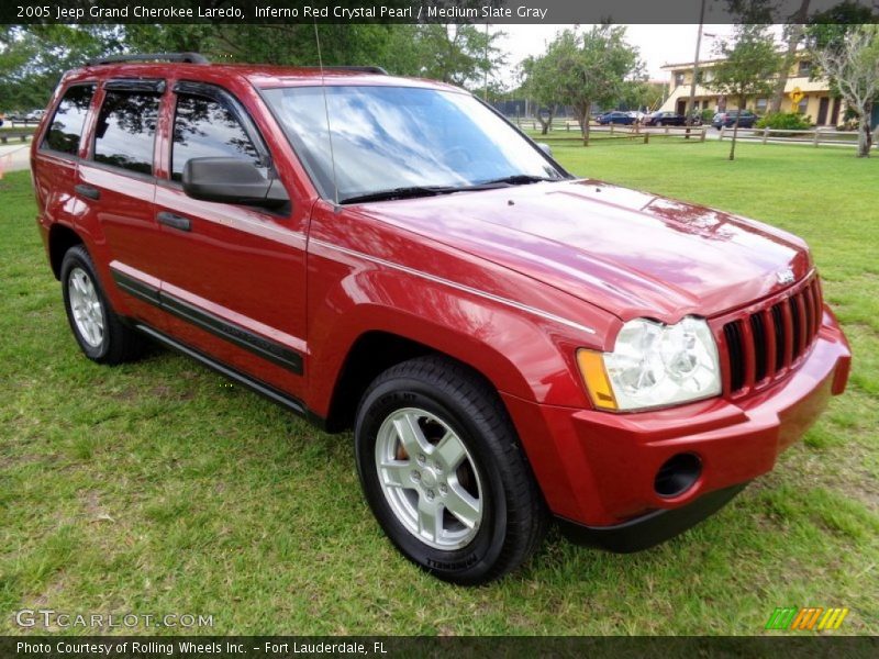 Inferno Red Crystal Pearl / Medium Slate Gray 2005 Jeep Grand Cherokee Laredo