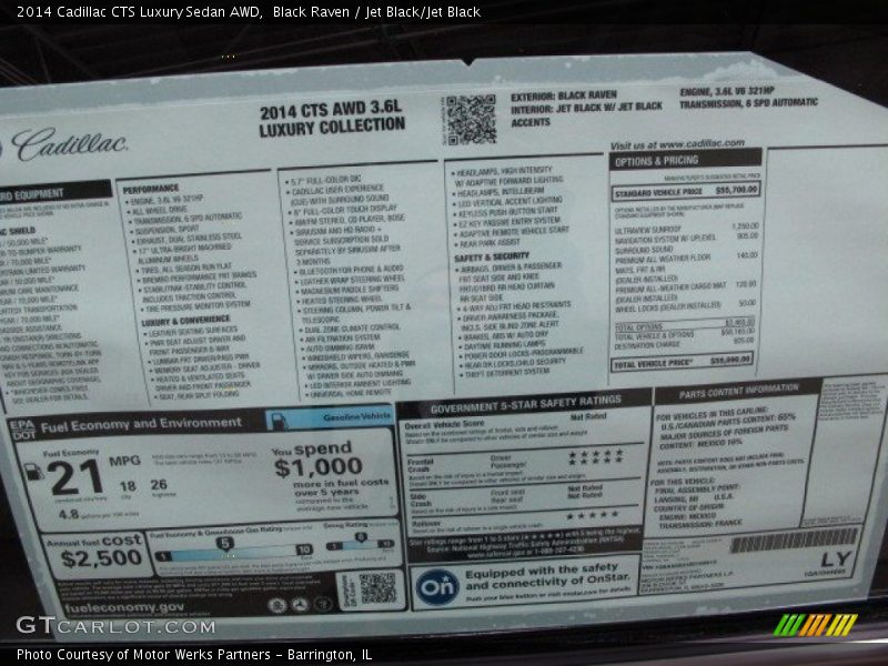 Black Raven / Jet Black/Jet Black 2014 Cadillac CTS Luxury Sedan AWD