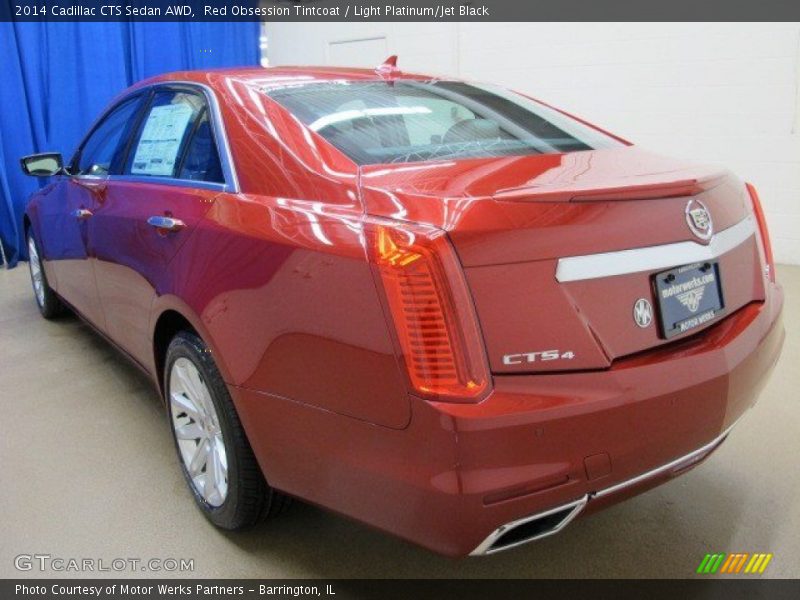 Red Obsession Tintcoat / Light Platinum/Jet Black 2014 Cadillac CTS Sedan AWD