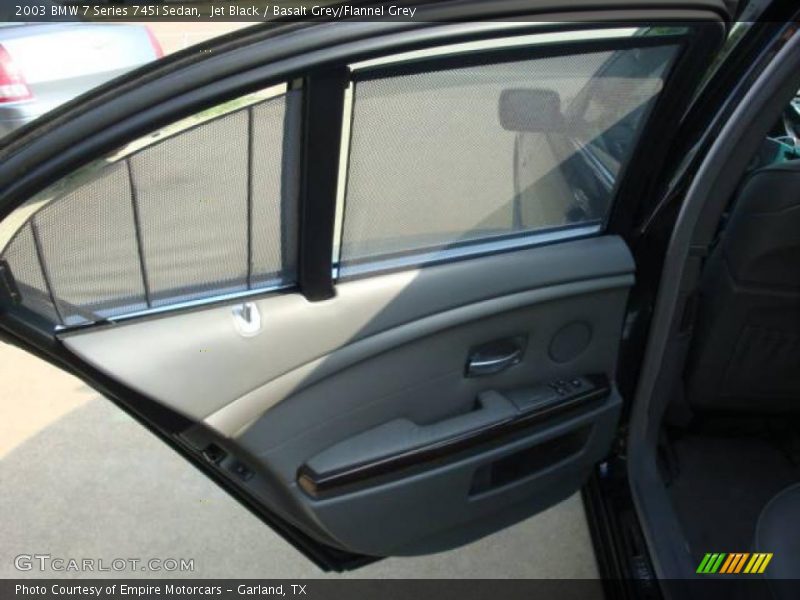 Jet Black / Basalt Grey/Flannel Grey 2003 BMW 7 Series 745i Sedan