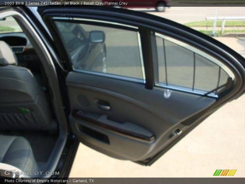 Jet Black / Basalt Grey/Flannel Grey 2003 BMW 7 Series 745i Sedan