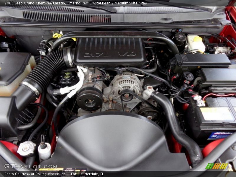 Inferno Red Crystal Pearl / Medium Slate Gray 2005 Jeep Grand Cherokee Laredo