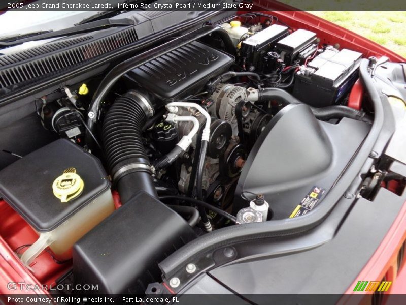 Inferno Red Crystal Pearl / Medium Slate Gray 2005 Jeep Grand Cherokee Laredo