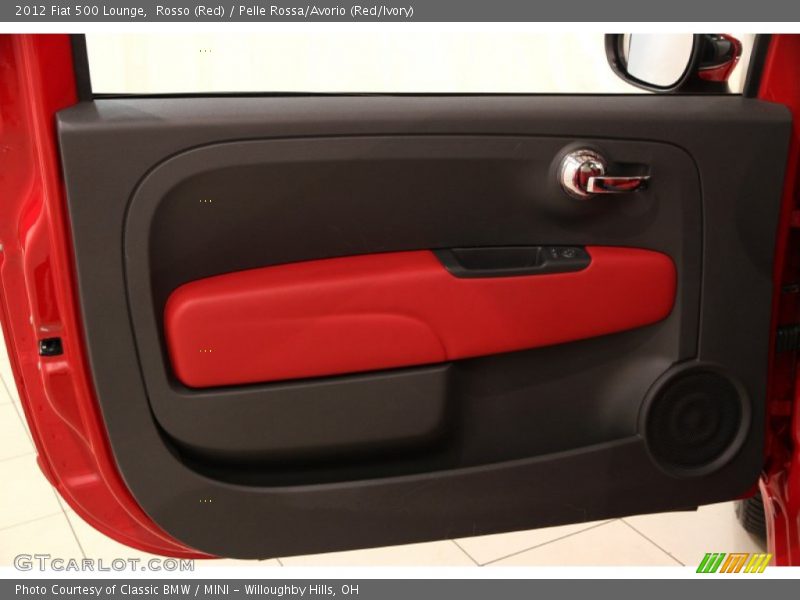Rosso (Red) / Pelle Rossa/Avorio (Red/Ivory) 2012 Fiat 500 Lounge