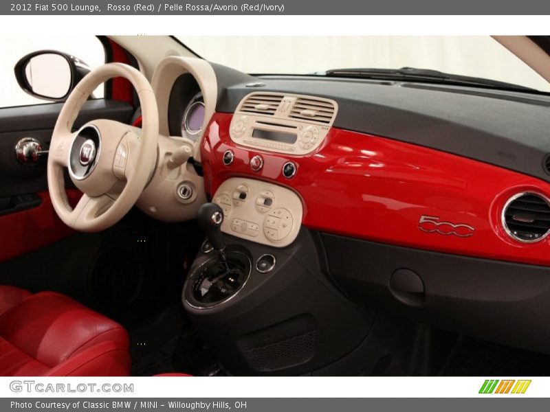 Rosso (Red) / Pelle Rossa/Avorio (Red/Ivory) 2012 Fiat 500 Lounge