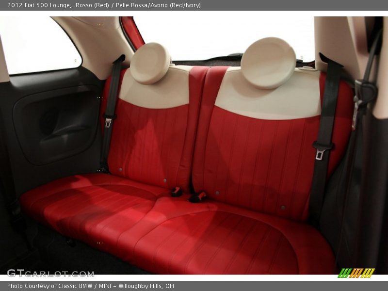 Rosso (Red) / Pelle Rossa/Avorio (Red/Ivory) 2012 Fiat 500 Lounge