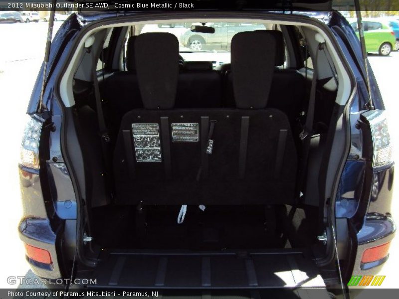 Cosmic Blue Metallic / Black 2012 Mitsubishi Outlander SE AWD