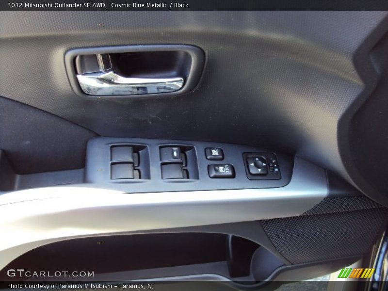 Cosmic Blue Metallic / Black 2012 Mitsubishi Outlander SE AWD