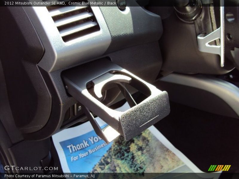 Cosmic Blue Metallic / Black 2012 Mitsubishi Outlander SE AWD
