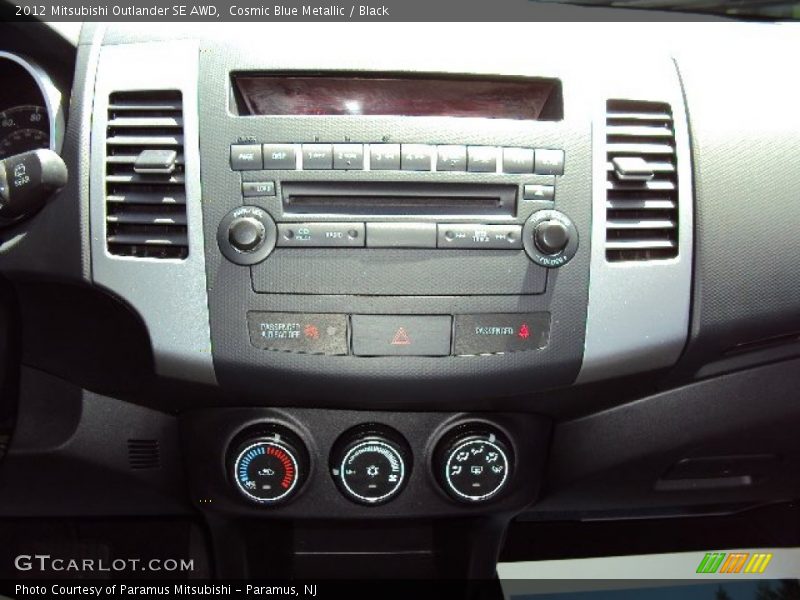 Cosmic Blue Metallic / Black 2012 Mitsubishi Outlander SE AWD