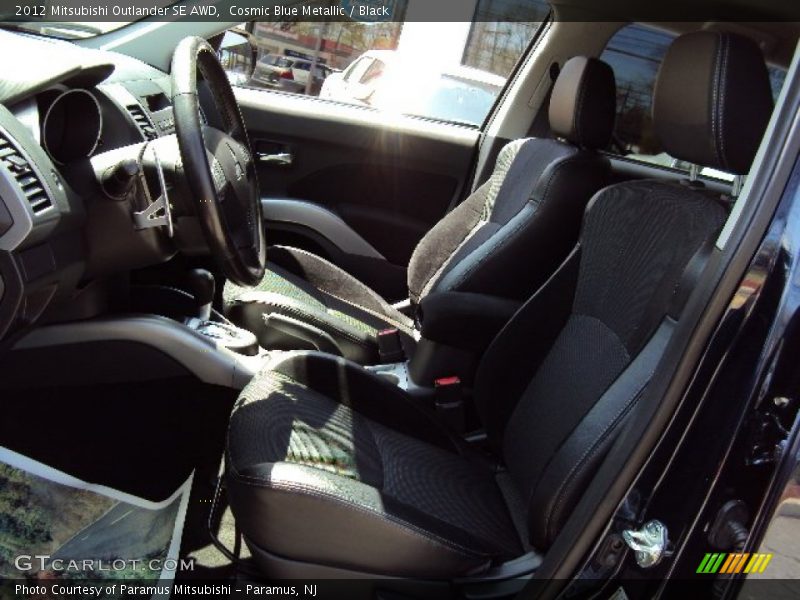 Cosmic Blue Metallic / Black 2012 Mitsubishi Outlander SE AWD