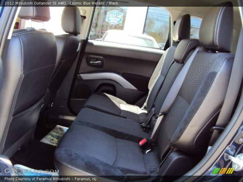 Cosmic Blue Metallic / Black 2012 Mitsubishi Outlander SE AWD