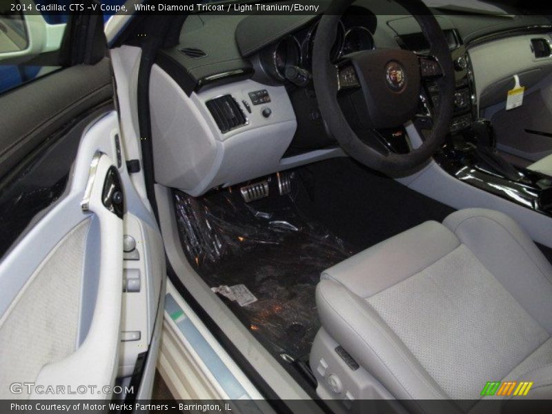 White Diamond Tricoat / Light Titanium/Ebony 2014 Cadillac CTS -V Coupe
