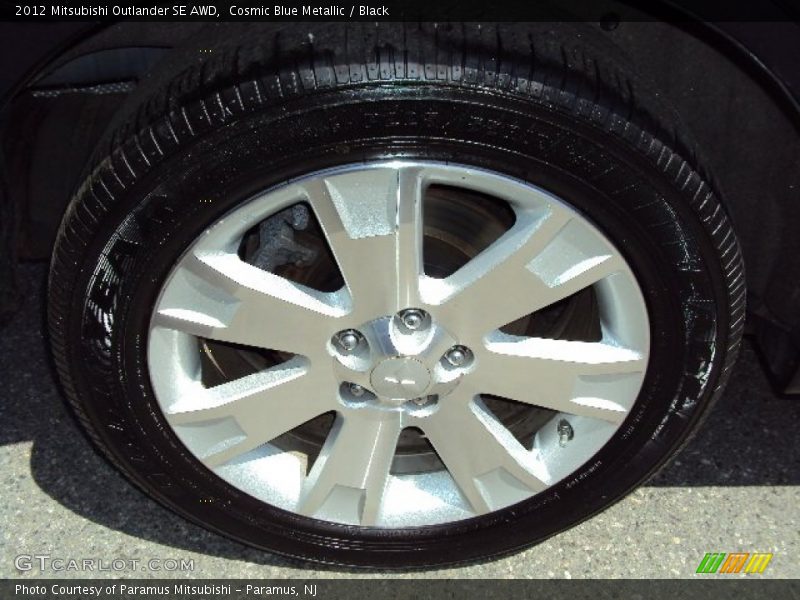Cosmic Blue Metallic / Black 2012 Mitsubishi Outlander SE AWD