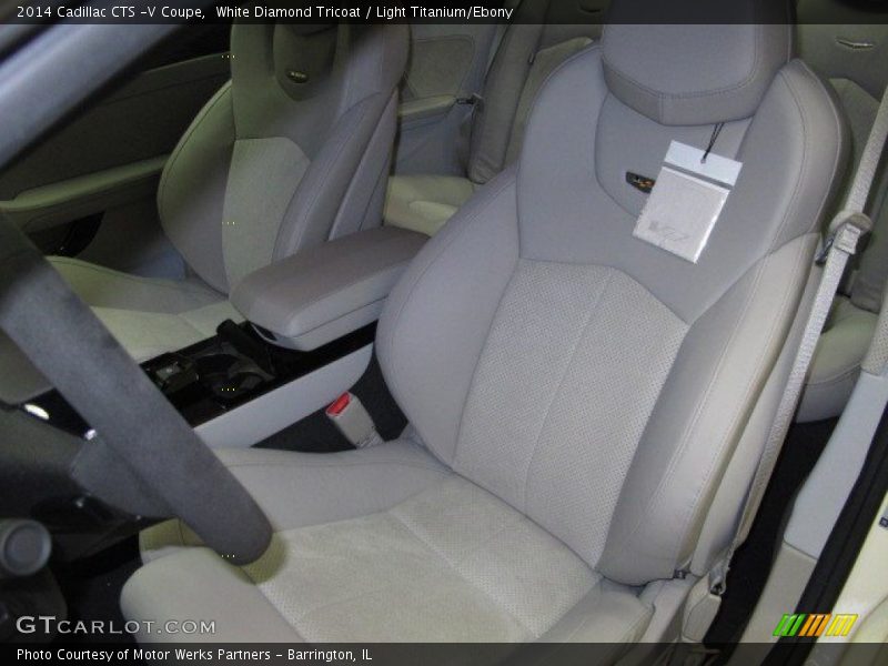 White Diamond Tricoat / Light Titanium/Ebony 2014 Cadillac CTS -V Coupe