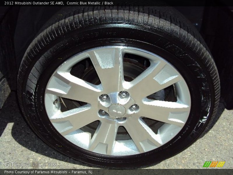 Cosmic Blue Metallic / Black 2012 Mitsubishi Outlander SE AWD